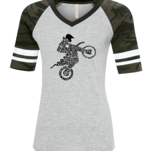 Dirt Bike Ladies' Baseball Tee
